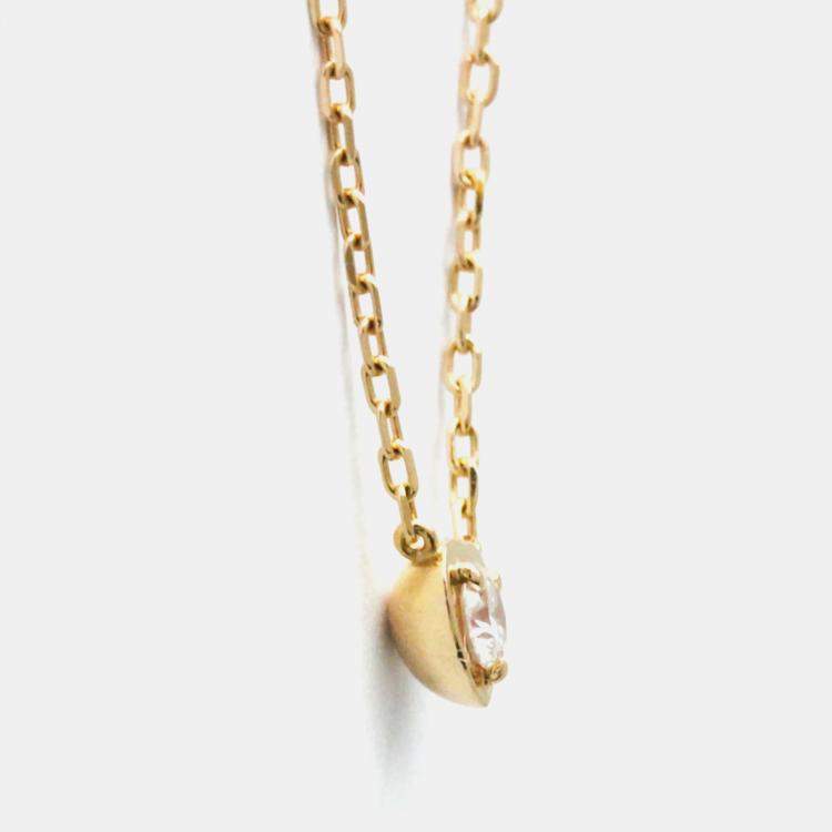 Pre Owned Cartier 18K Yellow Gold and Diamond Diamants Légers Pendant Necklace