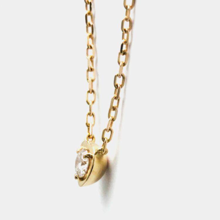 Pre Owned Cartier 18K Yellow Gold and Diamond Diamants Légers Pendant Necklace
