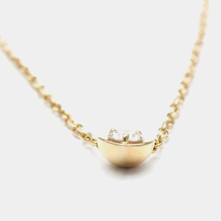Pre Owned Cartier 18K Yellow Gold and Diamond Diamants Légers Pendant Necklace