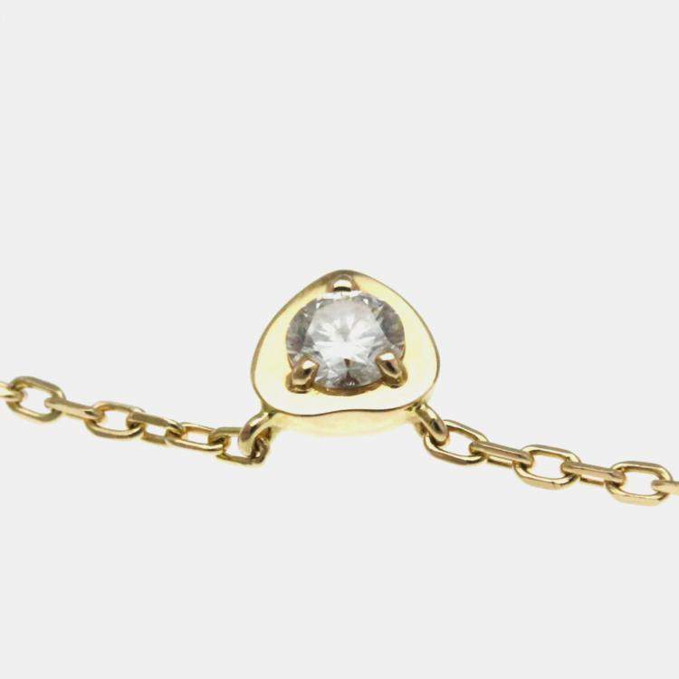 Pre Owned Cartier 18K Yellow Gold and Diamond Diamants Légers Pendant Necklace