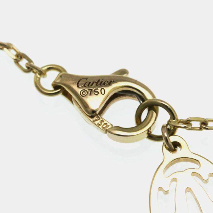 Pre Owned Cartier 18K Yellow Gold and Diamond Diamants Légers Pendant Necklace