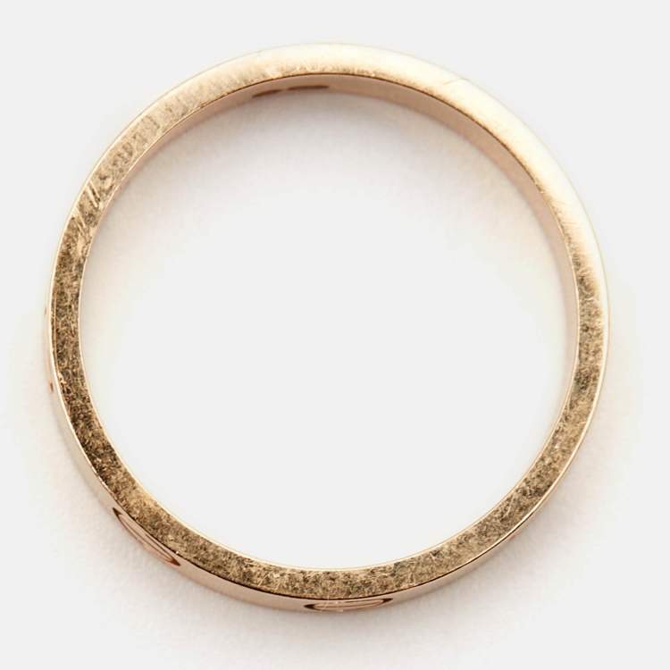 Pre Owned Cartier Love 18k Rose Gold Wedding Band Ring Size 50
