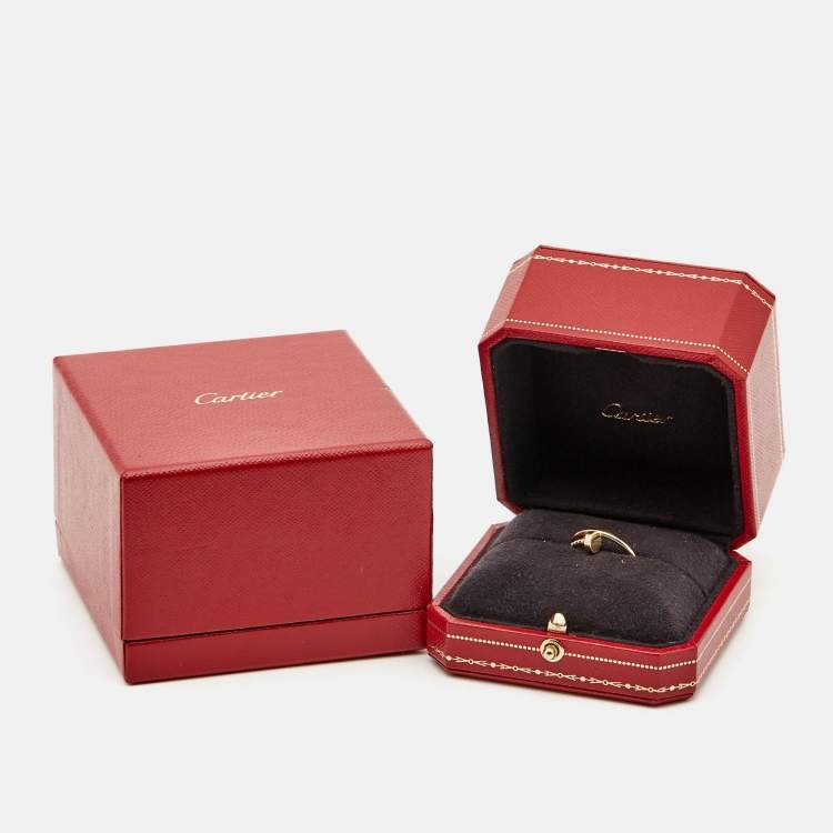 Pre Owned Cartier Juste Un Clou 18k Yellow Gold Smal Model Ring Size 51