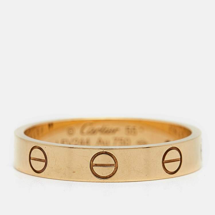 Pre Owned Cartier Love 18k Yellow Gold Wedding Band Ring Size 55