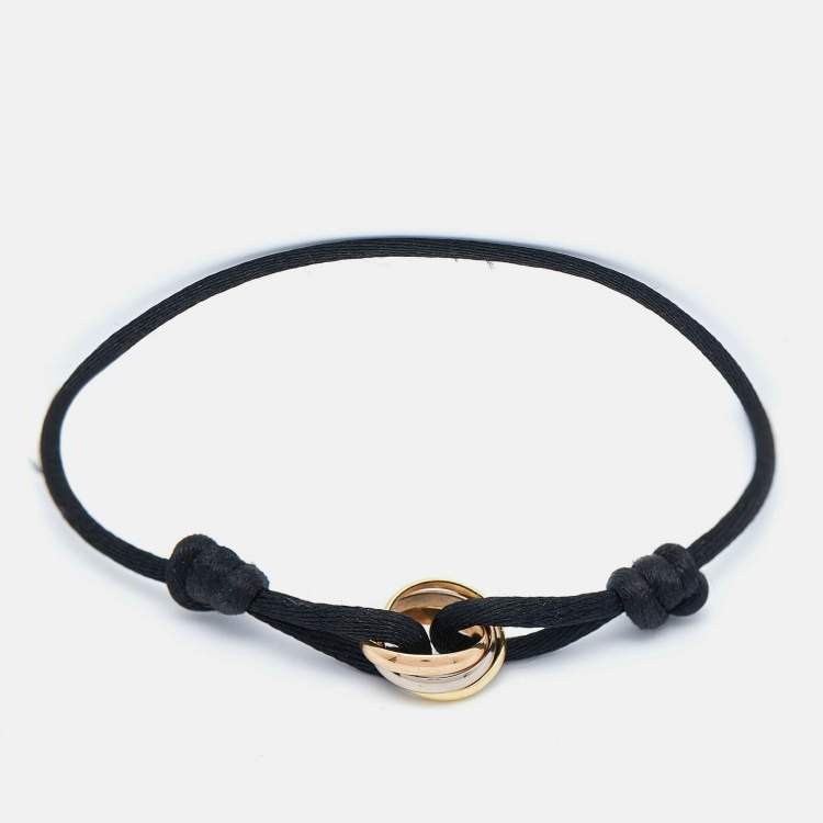 Pre Owned Cartier Trinity 18k Three Tone Gold Cord Bracelet