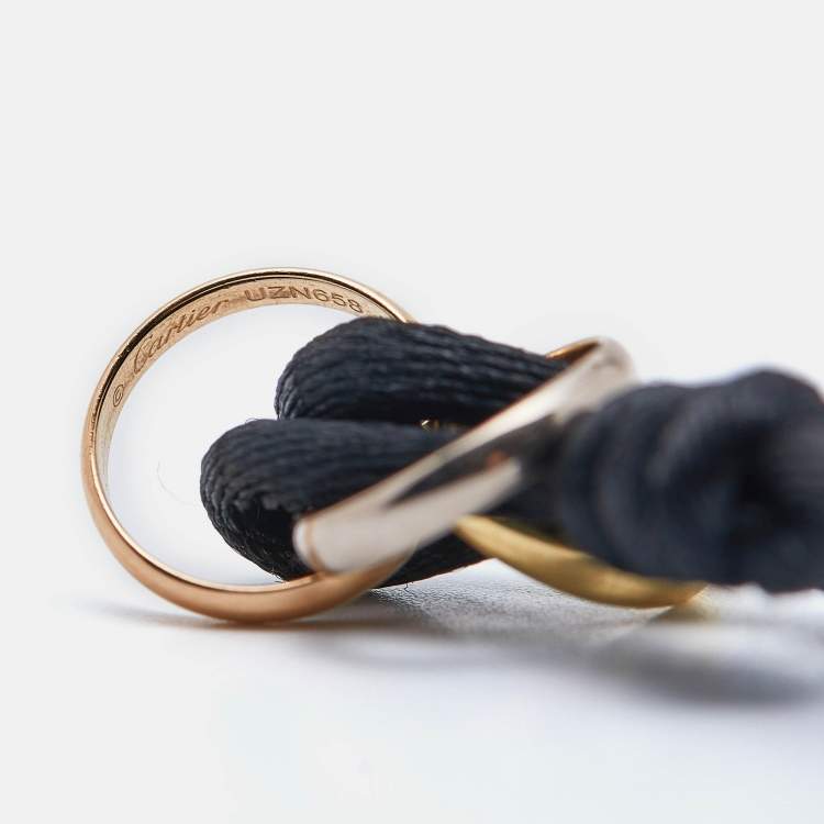 Pre Owned Cartier Trinity 18k Three Tone Gold Cord Bracelet