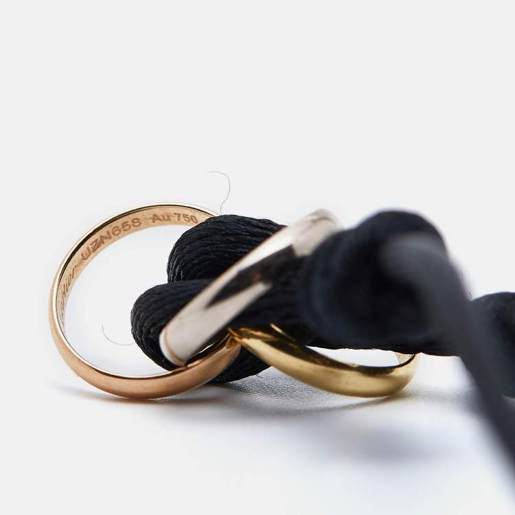 Pre Owned Cartier Trinity 18k Three Tone Gold Cord Bracelet