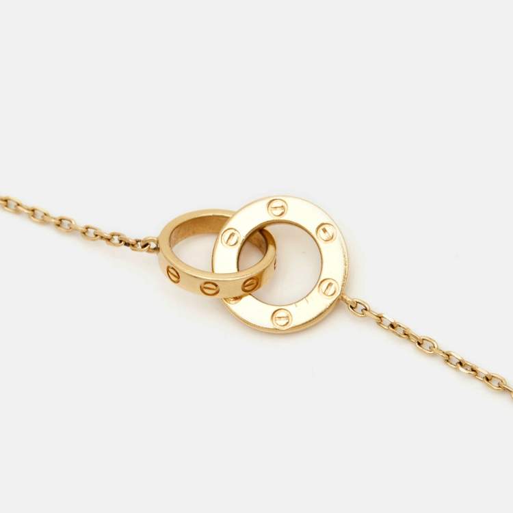 مملوكة مسبقًا Cartier Love Interlocking Loops 18k Yellow Gold Long Necklace
