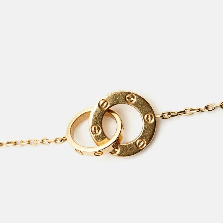 مملوكة مسبقًا Cartier Love Interlocking Loops 18k Yellow Gold Long Necklace