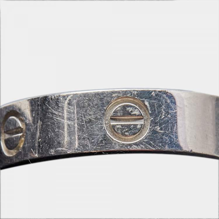 Pre Owned Cartier Love Platinum Ring Size 63