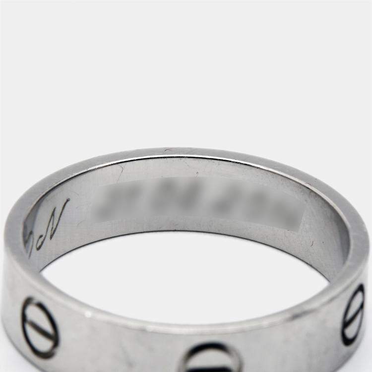 Pre Owned Cartier Love Platinum Ring Size 63