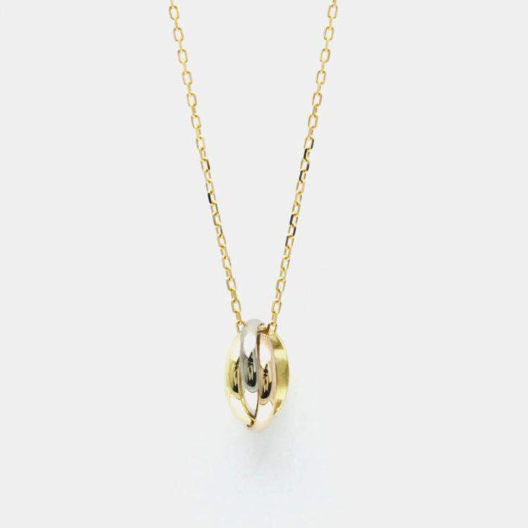 Pre Owned Cartier 18K Yellow, Rose, White Gold Trinity Pendant Necklace