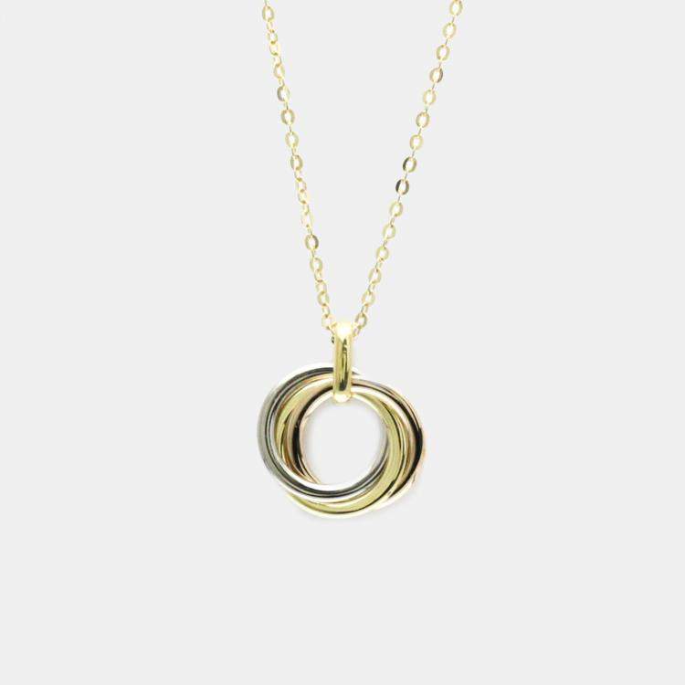 Pre Owned Cartier 18K Pink Gold White Gold Trinity Necklace