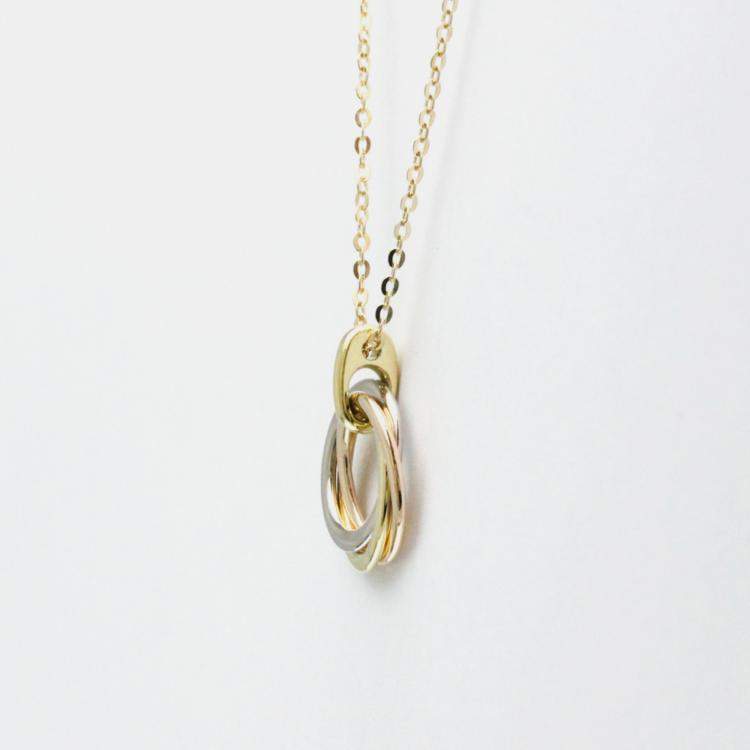 Pre Owned Cartier 18K Pink Gold White Gold Trinity Necklace