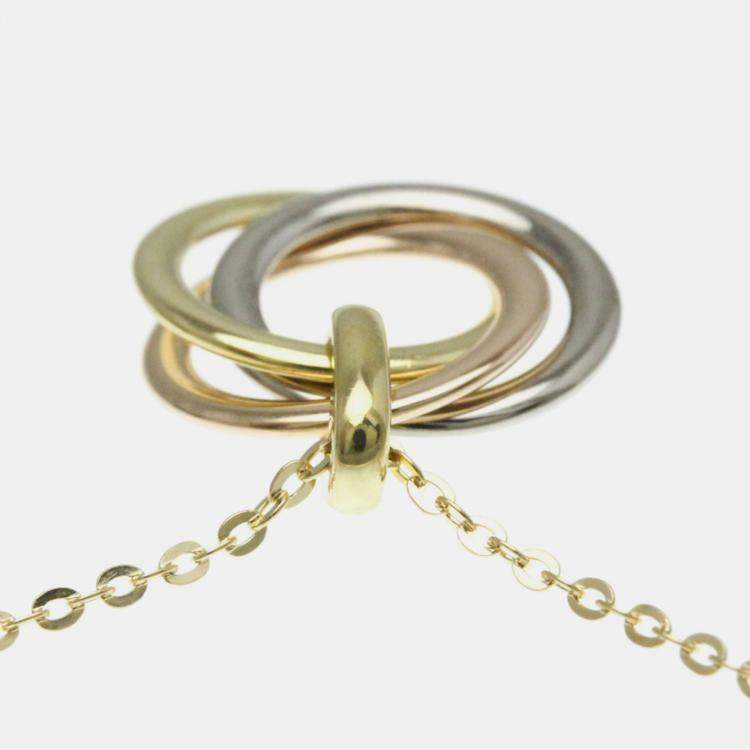 Pre Owned Cartier 18K Pink Gold White Gold Trinity Necklace