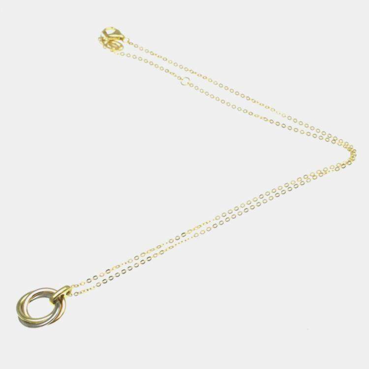 Pre Owned Cartier 18K Pink Gold White Gold Trinity Necklace