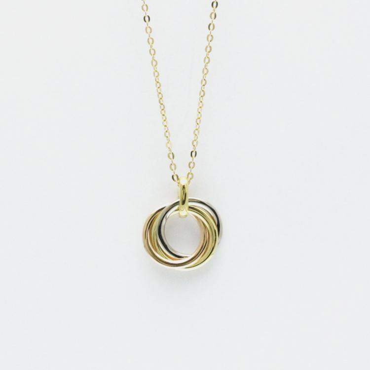 Pre Owned Cartier 18K Pink Gold White Gold Trinity Necklace
