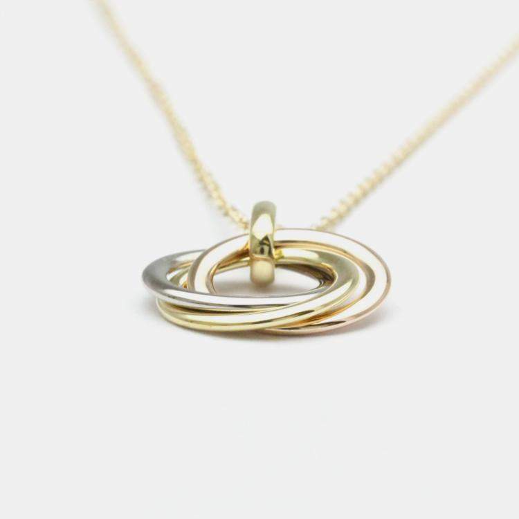 Pre Owned Cartier 18K Pink Gold White Gold Trinity Necklace