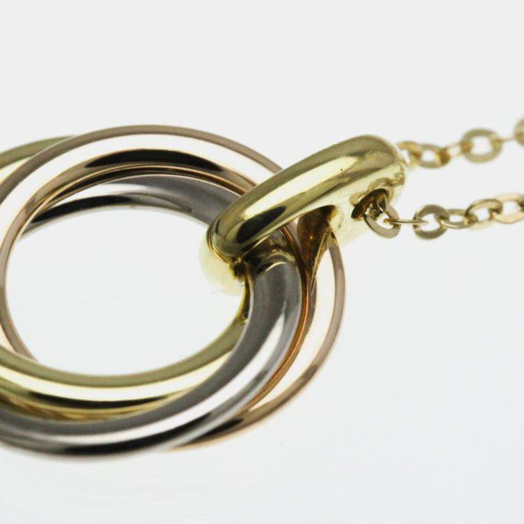 Pre Owned Cartier 18K Pink Gold White Gold Trinity Necklace