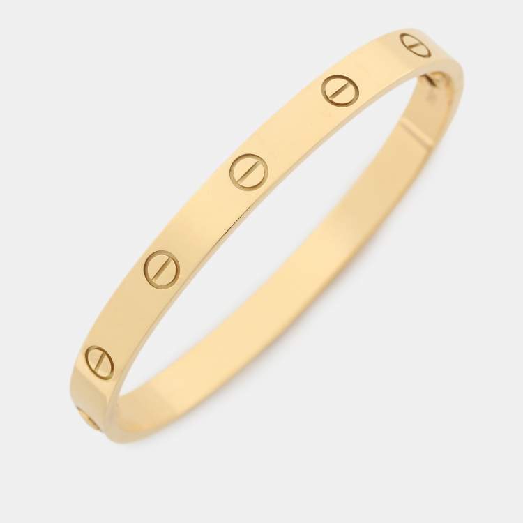 Pre Owned Cartier Love 18K Yellow Gold Bracelet 17