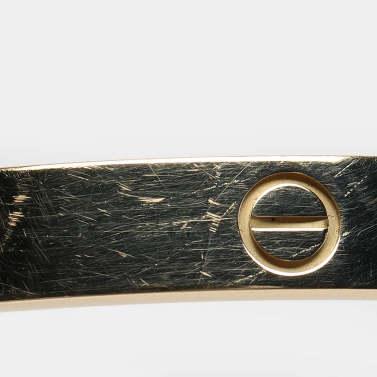 Pre Owned Cartier Love 18K Yellow Gold Bracelet 17