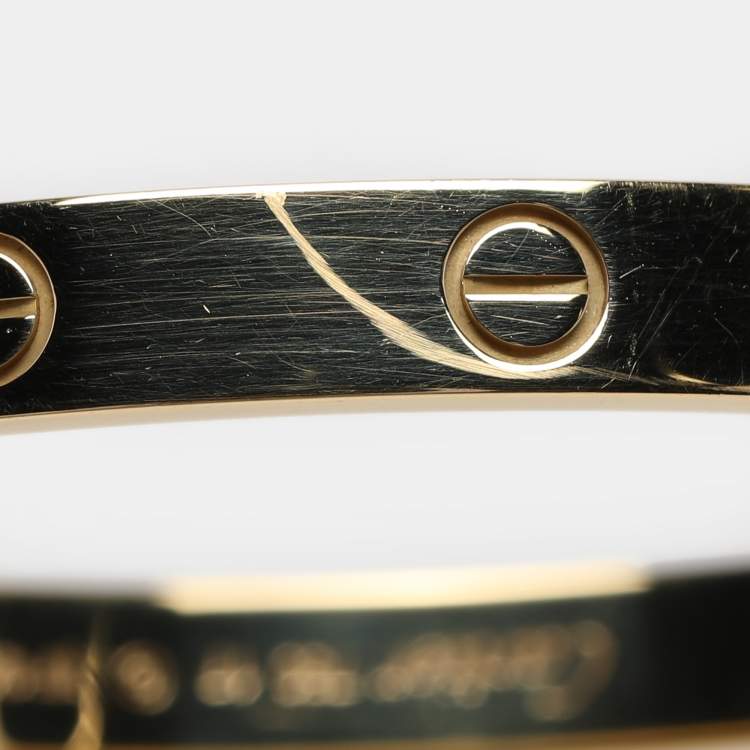 Pre Owned Cartier Love 18K Yellow Gold Bracelet 17