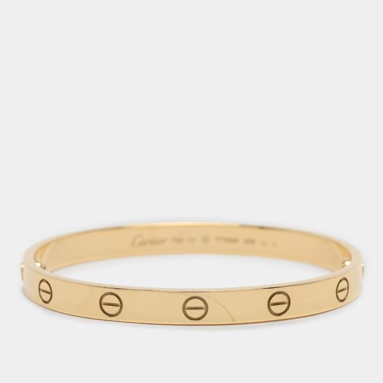 Pre Owned Cartier Love 18K Yellow Gold Bracelet 17