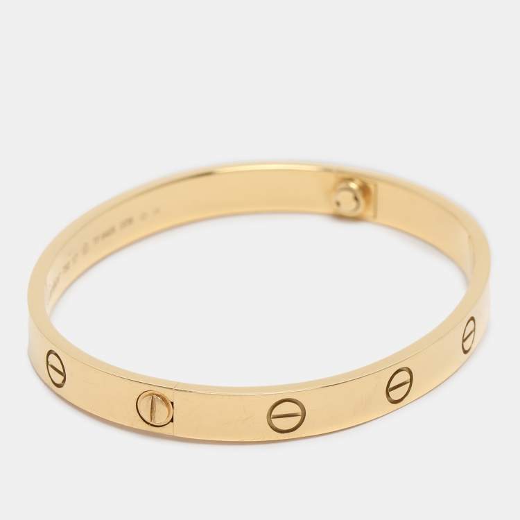 Pre Owned Cartier Love 18K Yellow Gold Bracelet 17