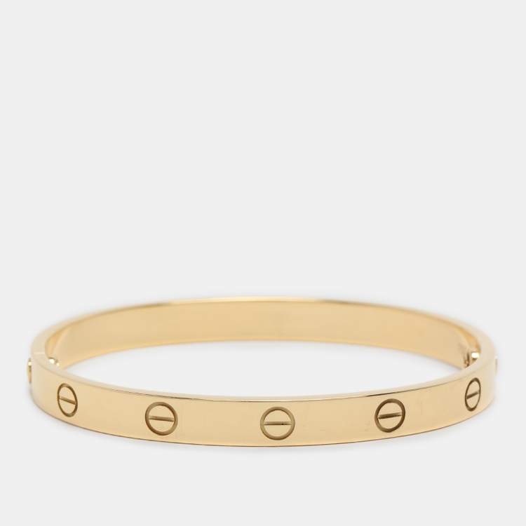 Pre Owned Cartier Love 18K Yellow Gold Bracelet 17
