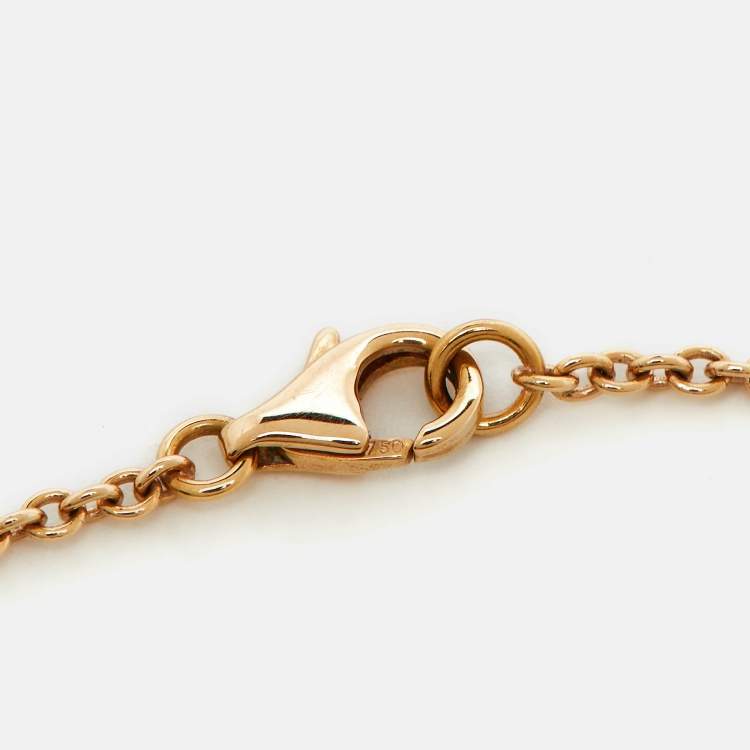 Pre Owned Cartier Love Interlocking Loops 18k Rose Gold Bracelet