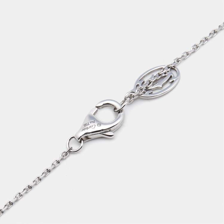 Pre Owned Cartier d'Amour Diamond 18k White Gold XS Model Necklace