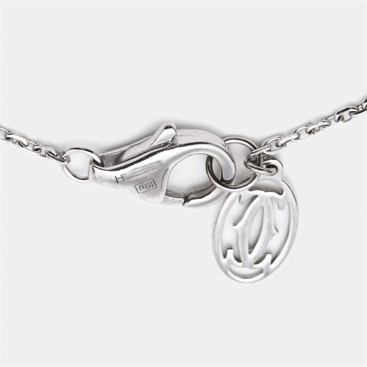 Pre Owned Cartier d'Amour Diamond 18k White Gold XS Model Bracelet