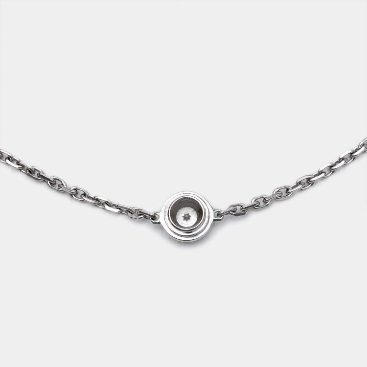 Pre Owned Cartier d'Amour Diamond 18k White Gold XS Model Bracelet