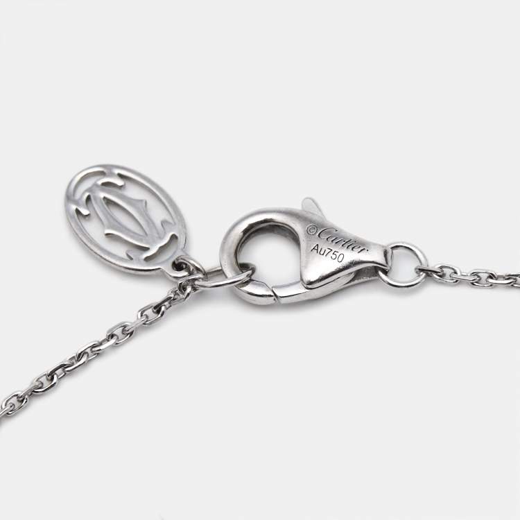 Pre Owned Cartier d'Amour Diamond 18k White Gold XS Model Bracelet