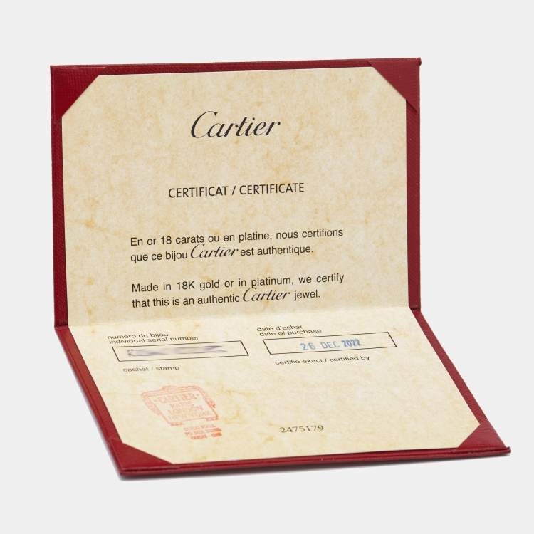Pre Owned Cartier Love 18k Yellow Gold Pendant Necklace