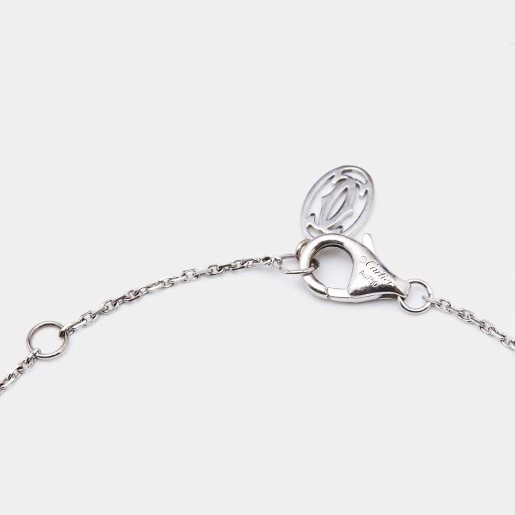 Pre Owned Cartier  d'Amour Diamond 18k White Gold XS Model Bracelet Bracelet
