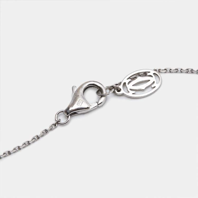 Pre Owned Cartier  d'Amour Diamond 18k White Gold XS Model Bracelet Bracelet