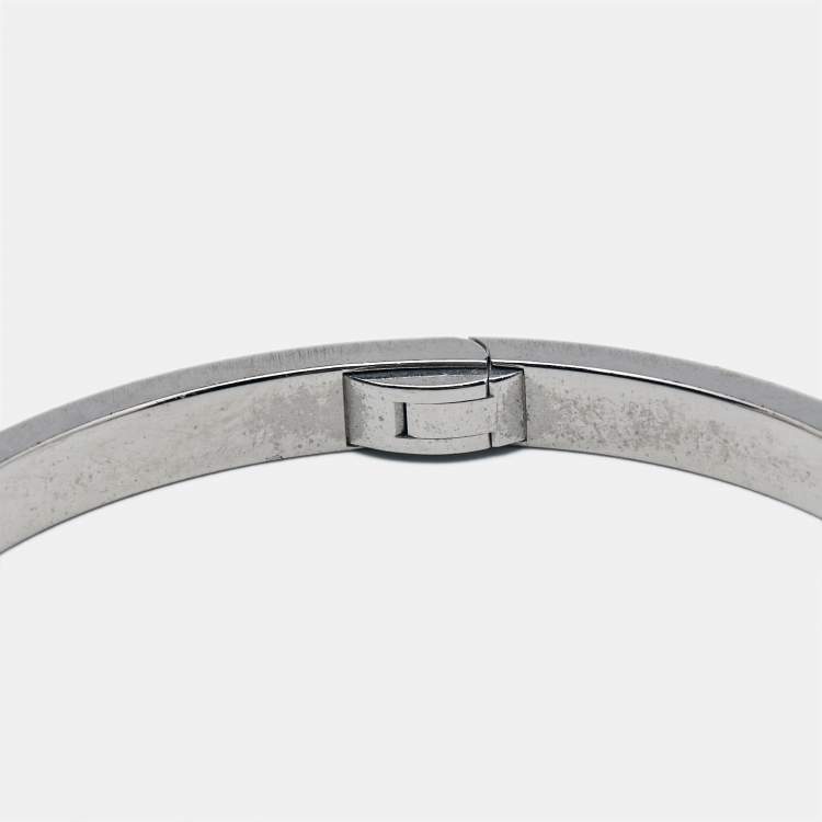 Pre Owned Cartier Love 18k White Gold Small Model Bracelet 16