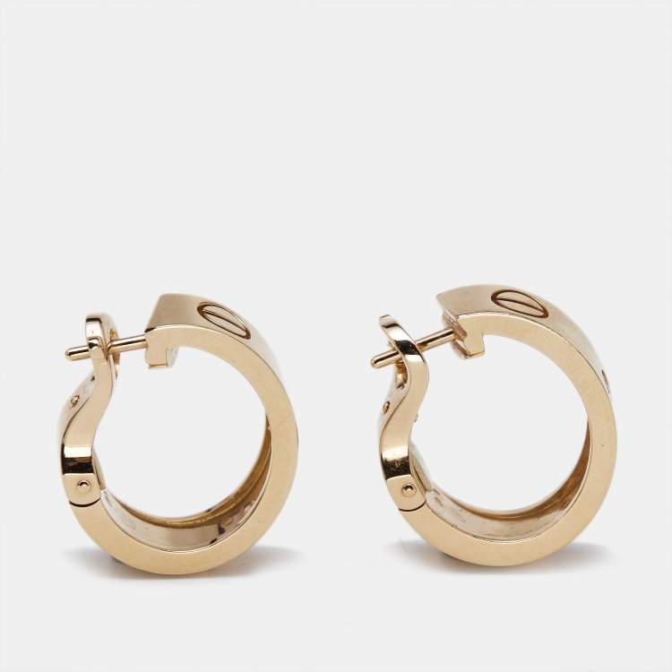 مملوكة مسبقًا Cartier Love Diamond 18k Rose Gold Earrings