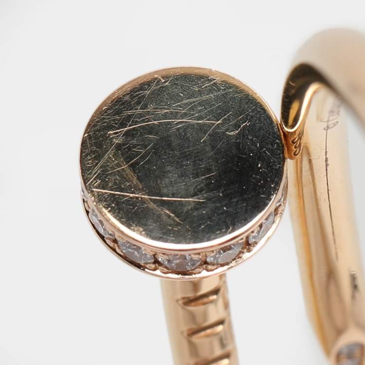 مملوكة مسبقًا Cartier Juste Un Clou Diamond 18k Rose Gold Small Model Bracelet 15
