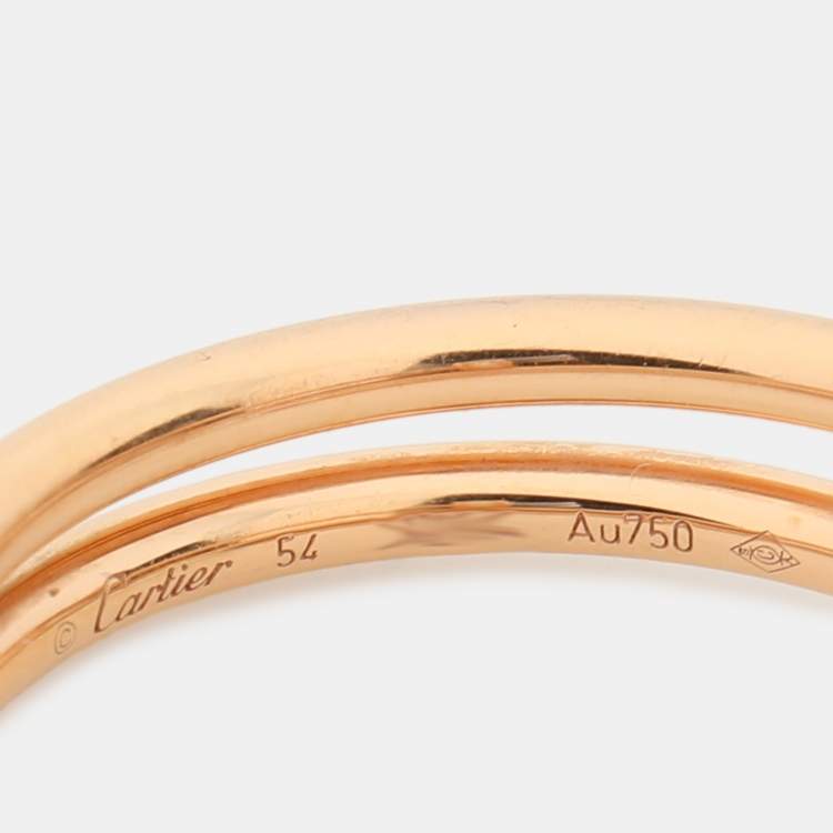 Pre Owned Cartier Juste Un Clou Diamond 18k Gold Ring Size 54