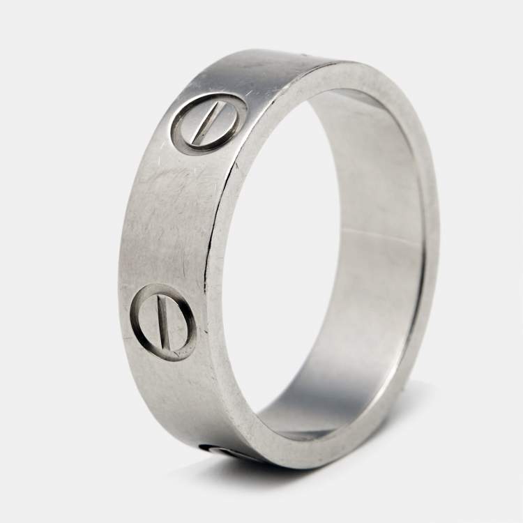 Pre Owned Cartier Love Platinum Ring Size 54