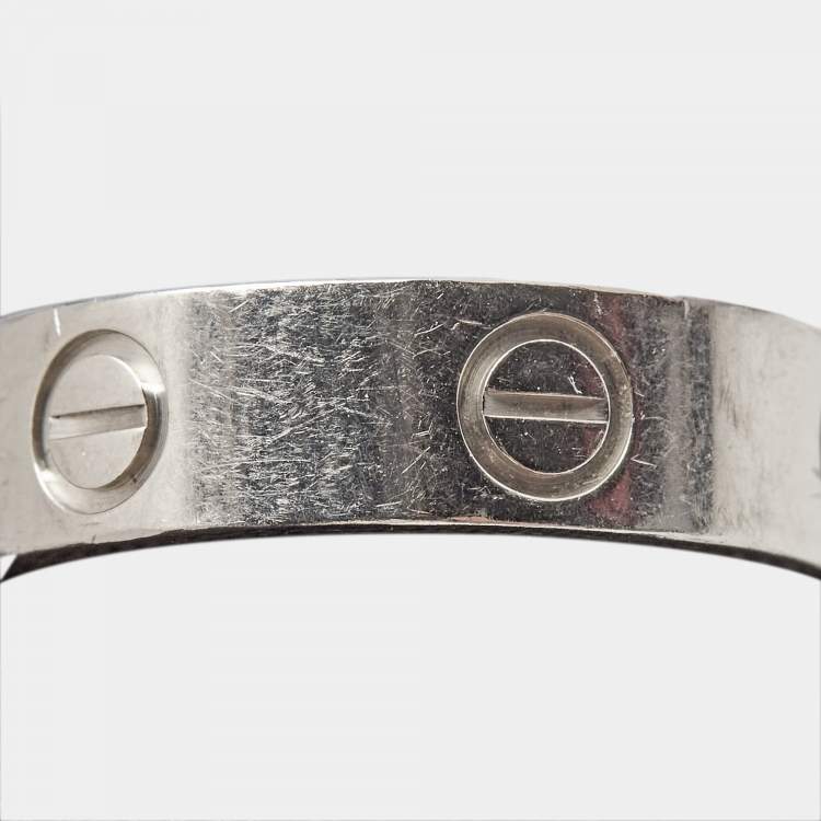 Pre Owned Cartier Love Platinum Ring Size 54