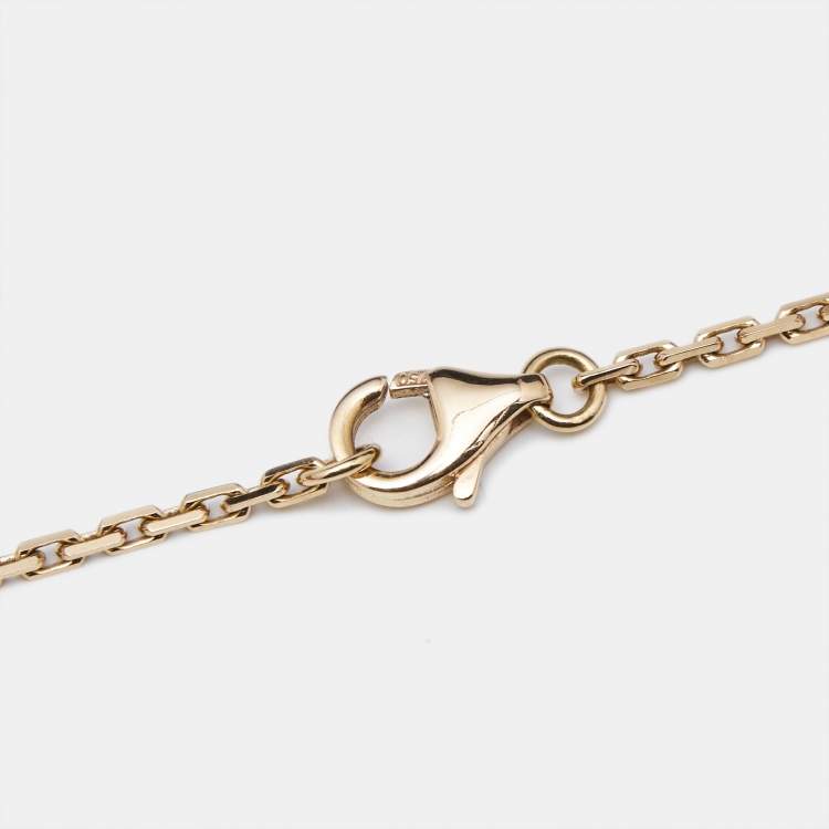مملوكة مسبقًا Cartier Love 3 Diamonds 18k Rose Gold Necklace
