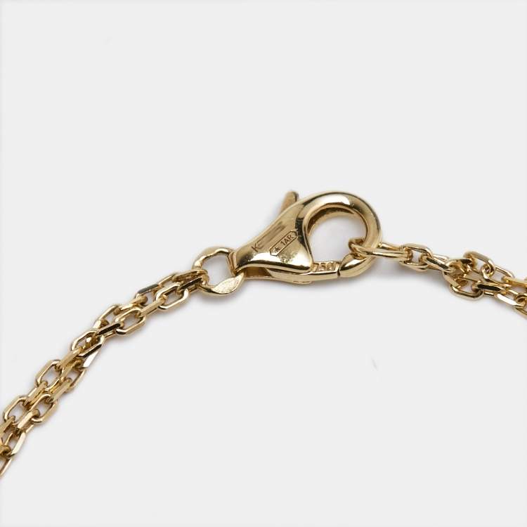 Pre Owned Cartier Love Diamonds 18k Yellow Gold Bracelet