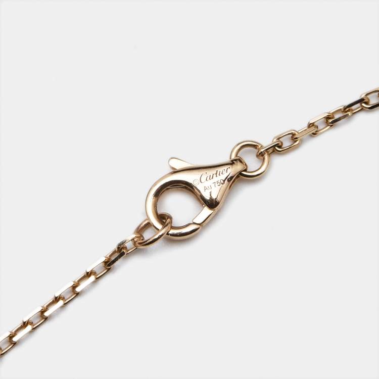 مملوكة مسبقًا Cartier Love Interlocking Diamonds 18k Rose Gold Necklace