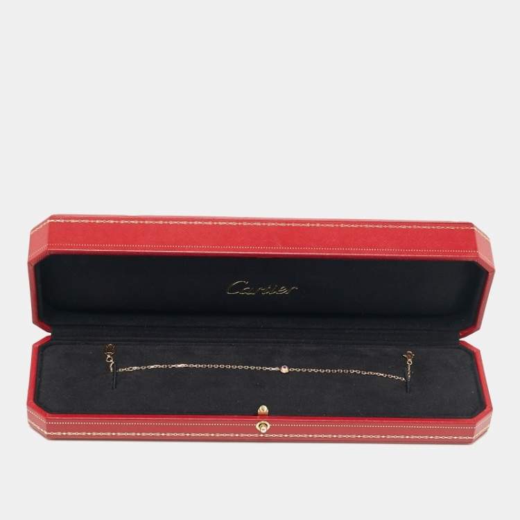 Pre Owned Cartier d'Amour Pink Sapphire 18k Rose Gold Bracelet