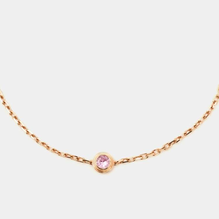 Pre Owned Cartier d'Amour Pink Sapphire 18k Rose Gold Bracelet