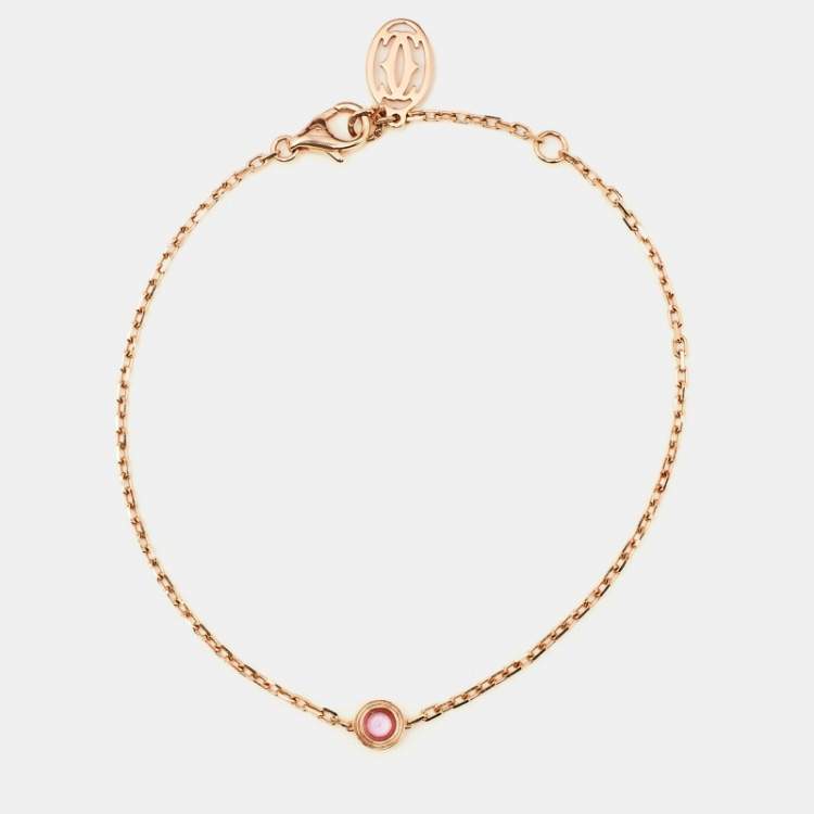 Pre Owned Cartier d'Amour Pink Sapphire 18k Rose Gold Bracelet