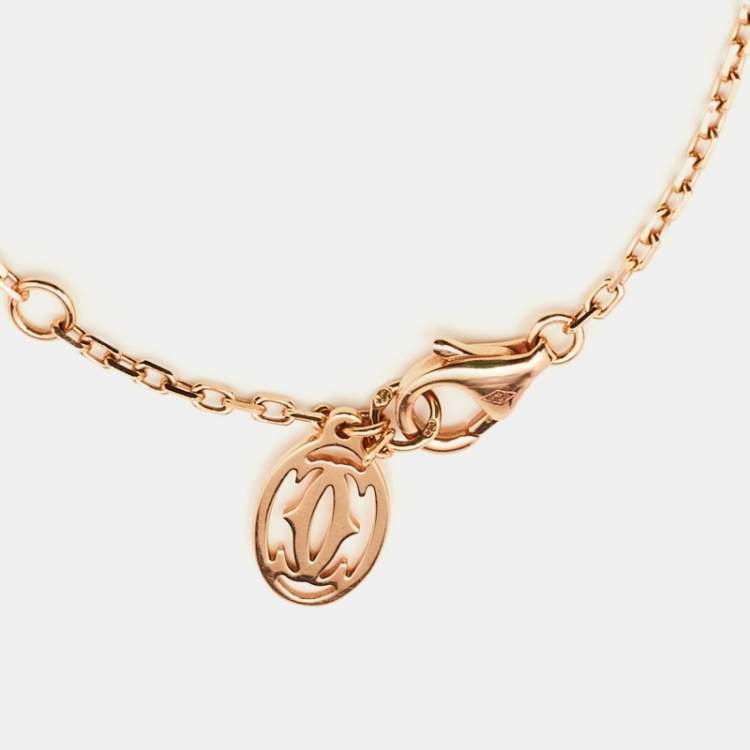 Pre Owned Cartier d'Amour Pink Sapphire 18k Rose Gold Bracelet